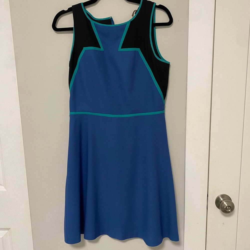 Blue and Black Women's Dress